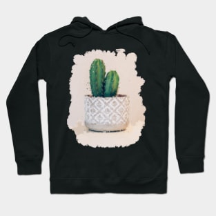 Tiny twin Cactus oil painting Hoodie